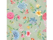 Květinová tapeta s vinylovým povrchem 300103