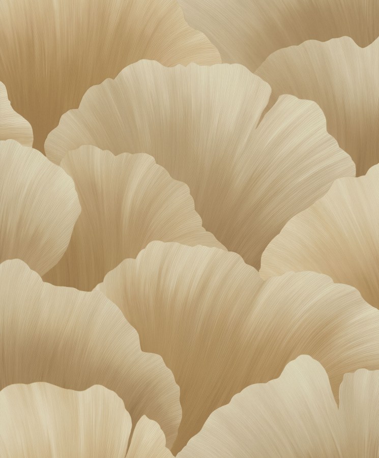 Hnědo-béžová tapeta s listy Hnědo-béžová tapeta s listy