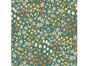 Tapety Yara - Zelená květinová tapeta na zeď Zelená květinová tapeta na zeď