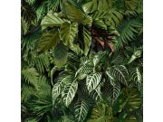 Zelená tapeta s listy