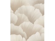 Šedo-béžová tapeta s listy