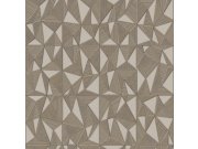 Geometrická tapeta na zeď, hnědá, Omega, AdaWall Tapety Yara