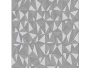 Geometrická tapeta na zeď, šedá, Omega, AdaWall Tapety Yara