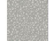 Geometrická tapeta na zeď, šedo-stříbrná, Vera, AdaWall