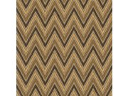 Geometrická tapeta na zeď, hnědá, cik cak vzor, Vera, AdaWall