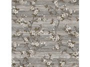 Tapety Yara - Tapeta na zeď, šedá, květiny, Vera, AdaWall Tapeta na zeď, šedá, květiny, Vera, AdaWall