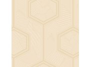 Krémová geometrická tapeta na zeď