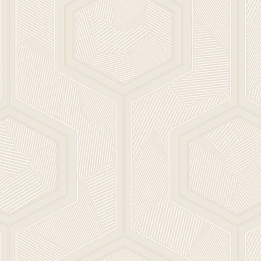 Tapety Yara - Bílá geometrická tapeta na zeď Bílá geometrická tapeta na zeď - Tapety Yara