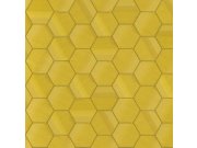 Tapety Yara - Zlato-žlutá geometrická tapeta na zeď Zlato-žlutá geometrická tapeta na zeď