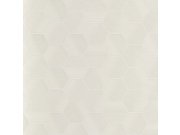 Tapety Yara - Bílá geometrická tapeta na zeď Bílá geometrická tapeta na zeď