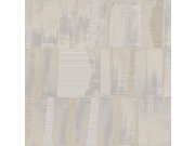 Šedo-modrá geometrická tapeta na zeď