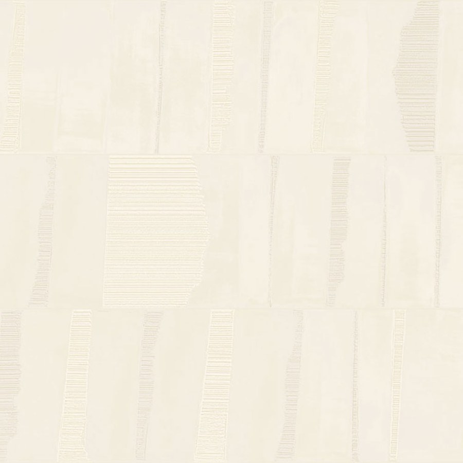 Bílá geometrická tapeta na zeď