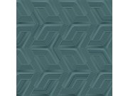 Tapety Yara - Modrá geometrická tapeta na zeď Modrá geometrická tapeta na zeď