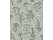 Tapeta na zeď, zelená, imitace korku, květiny, Brut, Ugépa