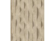 Tapeta na zeď, béžová, 3D imitace dřevěného obložení, lamely, Brut, Ugépa