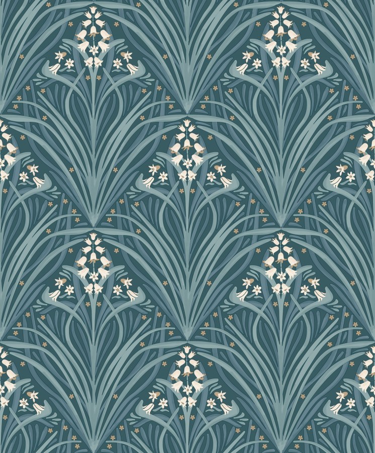 Tapety Yara - Zelená květinová tapeta na zeď Zelená květinová tapeta na zeď - Tapety Yara