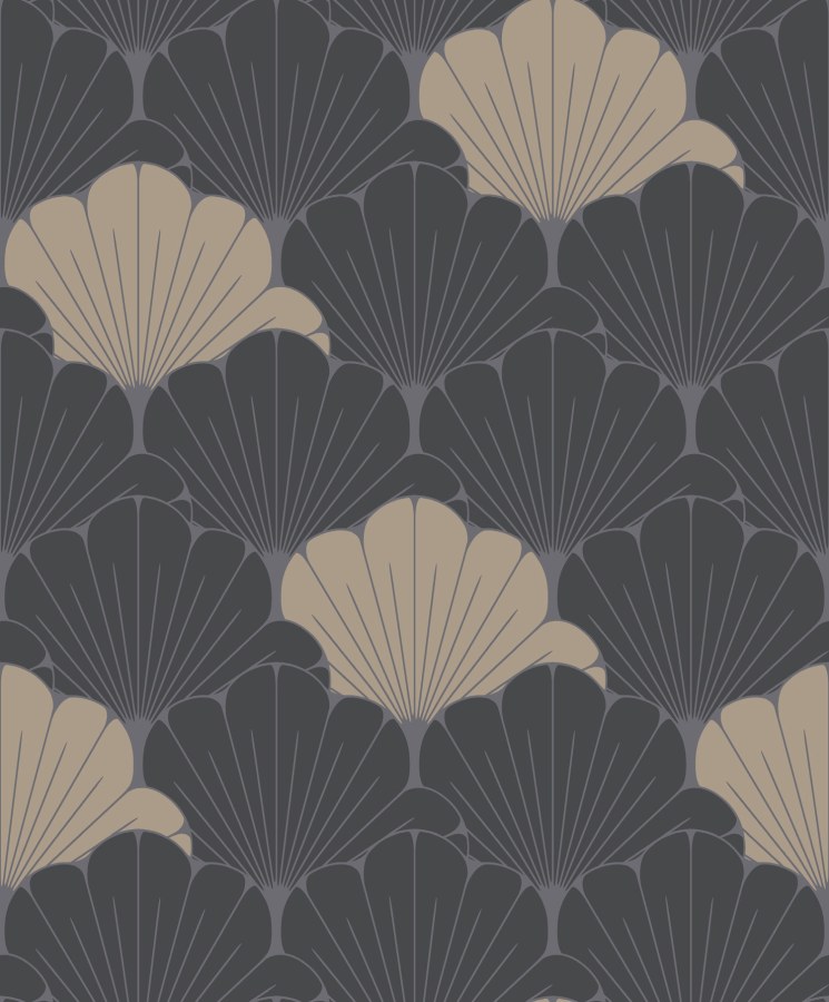 Tapety Yara - Černo-zlatá květinová tapeta na zeď Černo-zlatá květinová tapeta na zeď - Tapety Yara