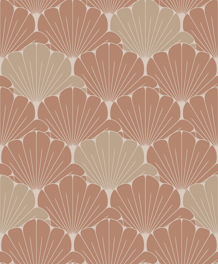 Hnědo-zlatá květinová tapeta na zeď - Tapety Yara