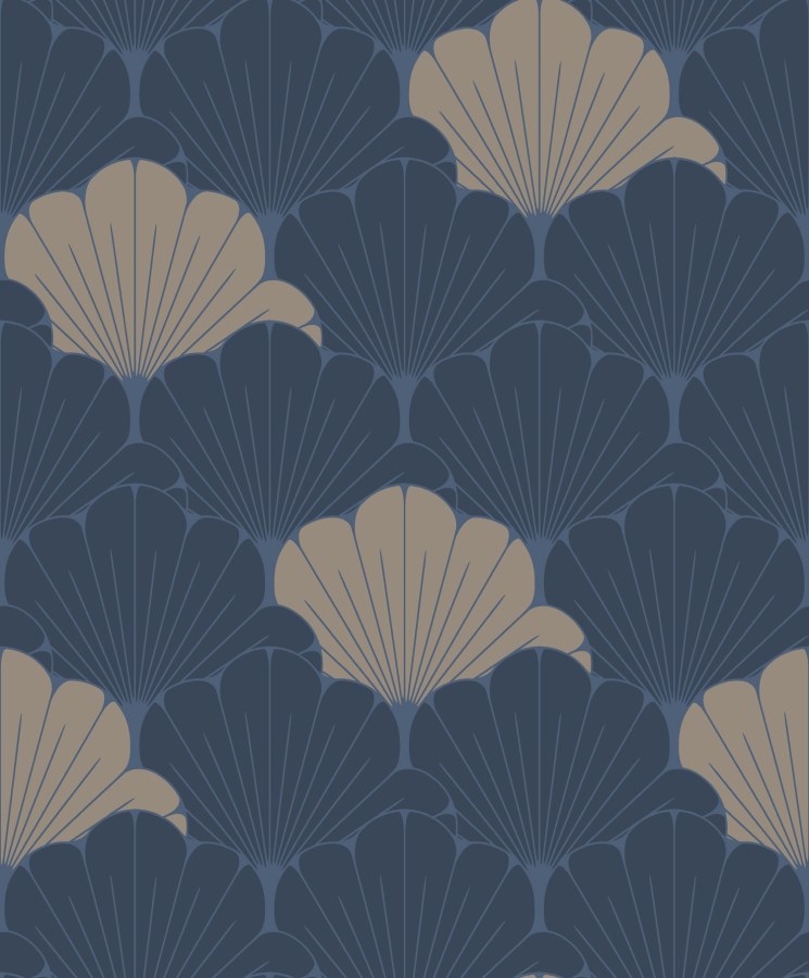 Tapety Yara - Modro-zlatá květinová tapeta na zeď Modro-zlatá květinová tapeta na zeď - Tapety Yara