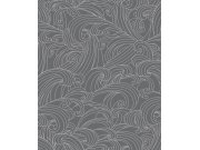 Tapety Yara - Šedo-stříbrná tapeta na zeď Šedo-stříbrná tapeta na zeď