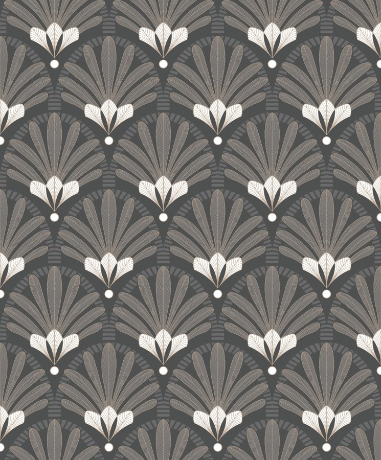 Tapety Yara - Černá Tapeta styl Art Deco Černá Tapeta styl Art Deco - Tapety Yara