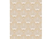 Okrová tapeta Art Deco