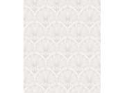 Tapety Yara - Bílo-stříbrná tapeta Art Deco Bílo-stříbrná tapeta Art Deco