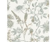 Tapety Yara - Zelená květinová tapeta na zeď Zelená květinová tapeta na zeď