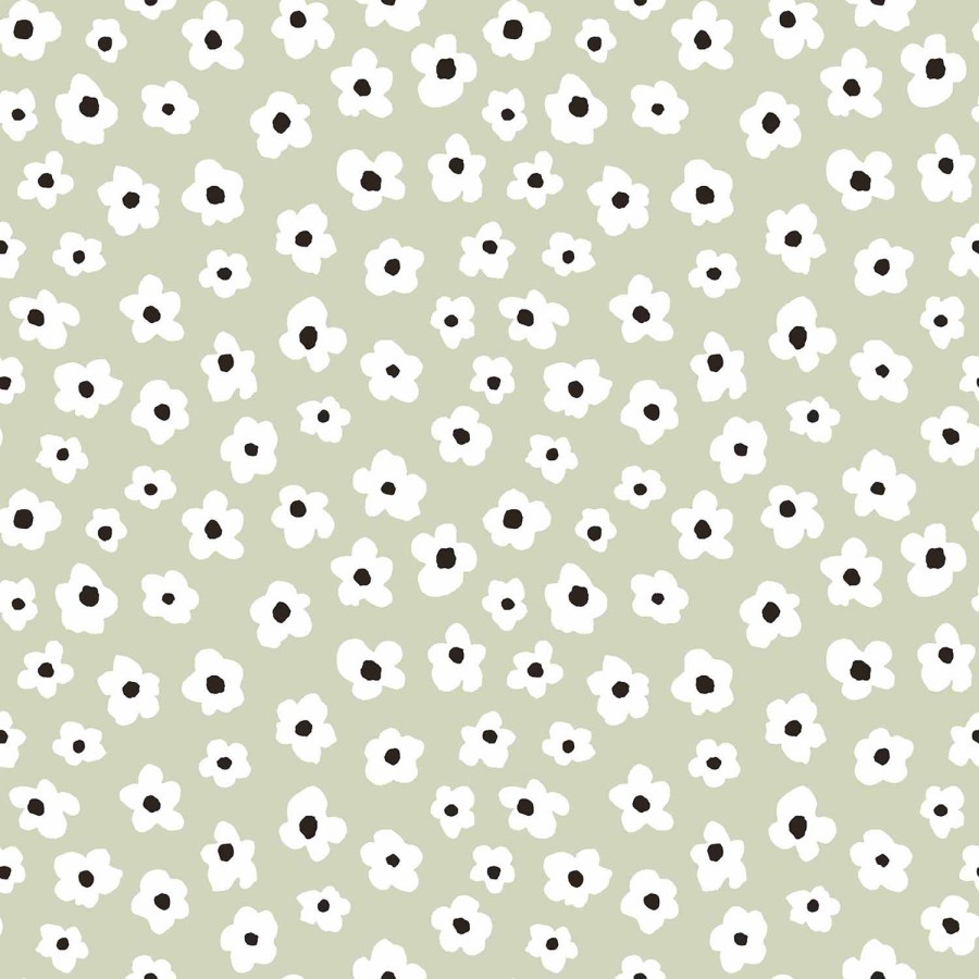 Zelená květinová tapeta na zeď Zelená květinová tapeta na zeď