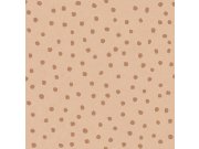 Hnědá tapeta s puntíky