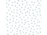 Tapety Yara - Bílá tapeta s modrými puntíky Bílá tapeta s modrými puntíky