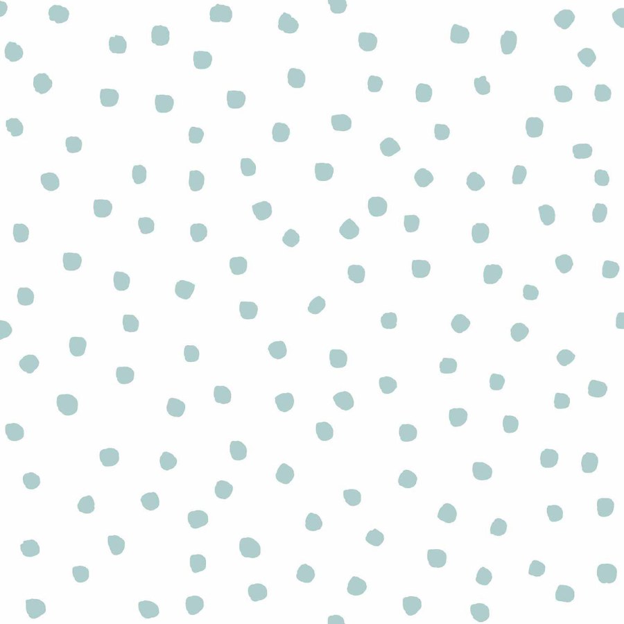 Bílá tapeta s modrými puntíky - Tapety Yara