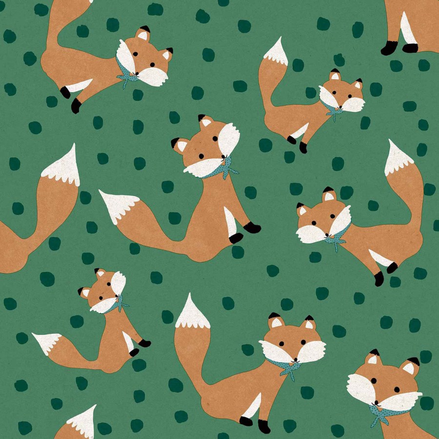 Zelená tapeta se zvířátky Zelená tapeta se zvířátky