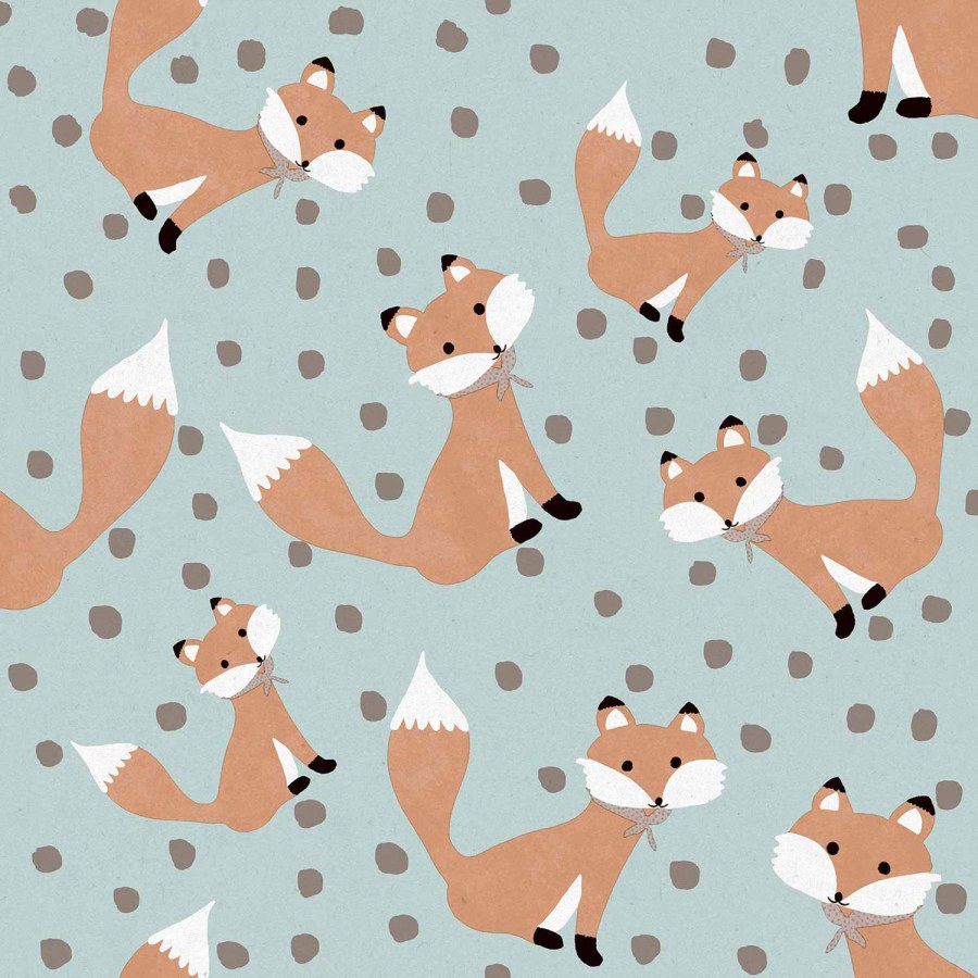 Tapety Yara - Modrá tapeta se zvířátky Modrá tapeta se zvířátky - Tapety Yara