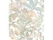 Bílá tapeta se zvířátky