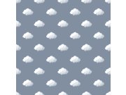 Modrá tapeta s mráčky