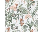 Tapety Yara - Tapeta s květinami a ptáčky Tapeta s květinami a ptáčky