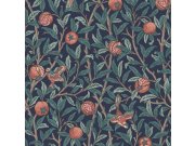 Tapeta na zeď, modrá, větvičky, ptáci, William Morris At Home Tapety Yara