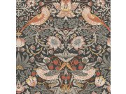 Tapeta na zeď, šedo-černá, květiny, ptáci, William Morris At Home Tapety Yara