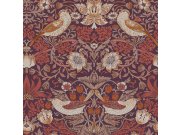 Tapeta na zeď, fialová, květiny, ptáci, William Morris At Home Tapety Yara