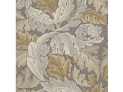 Tapeta na zeď, šedo-béžová, listy, William Morris At Home Tapety Yara
