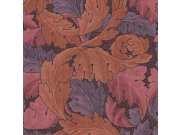 Tapeta na zeď, červeno-fialová, listy, William Morris At Home