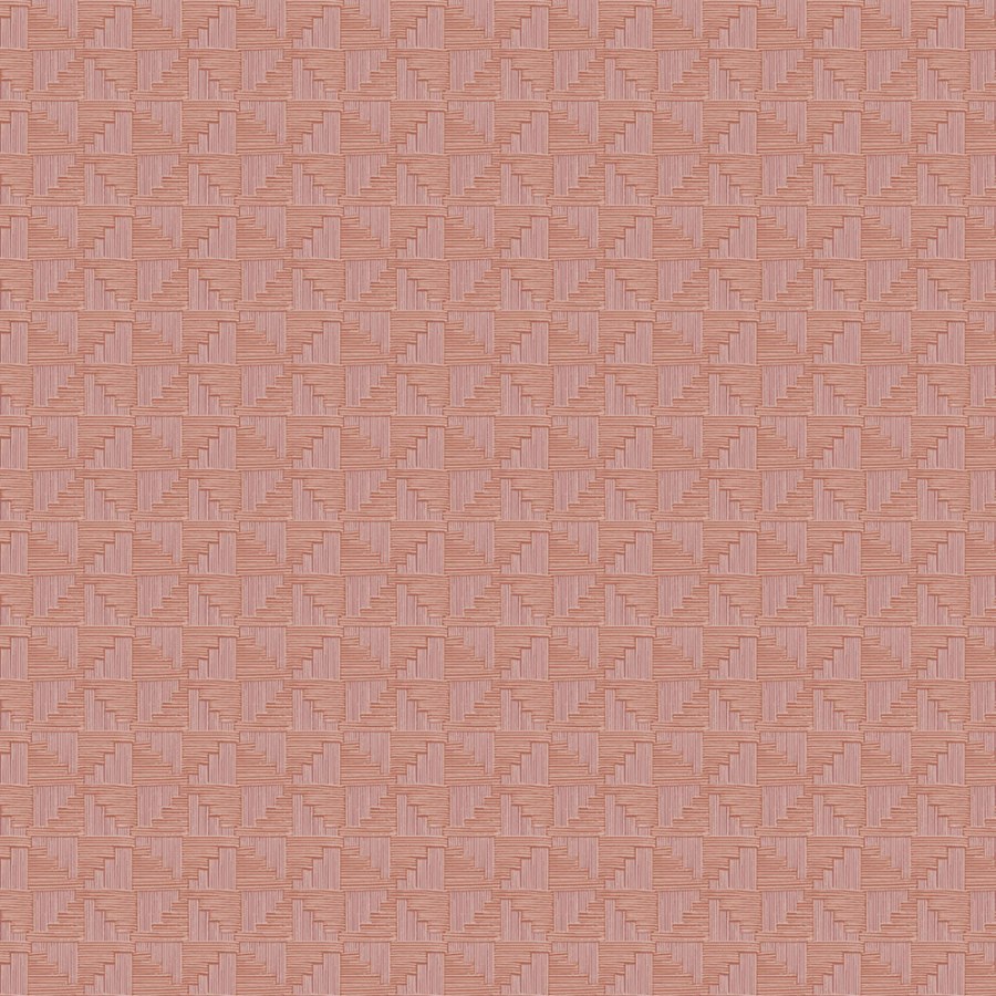 Tapety Yara - Terakotová geometrická retro tapeta na zeď Terakotová geometrická retro tapeta na zeď - Tapety Yara