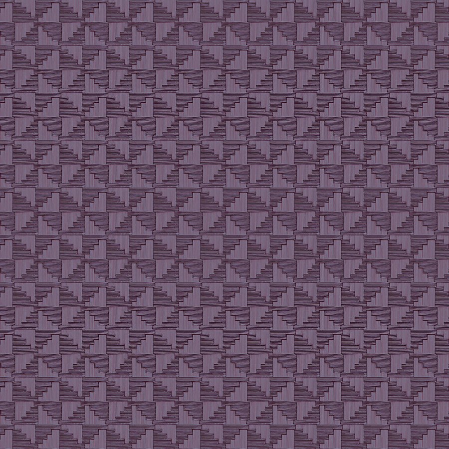 Modro-fialová geometrická retro tapeta na zeď Modro-fialová geometrická retro tapeta na zeď