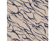 Béžovo-modrá tapeta na zeď