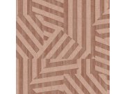 Tapety Yara - Růžová geometrická retro tapeta na zeď Růžová geometrická retro tapeta na zeď