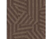 Tapety Yara - Hnědá geometrická retro tapeta na zeď Hnědá geometrická retro tapeta na zeď