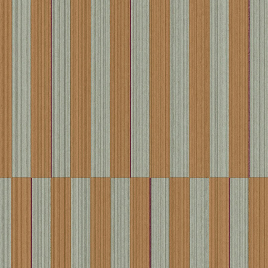 Hnědo-zelená pruhovaná retro tapeta na zeď Hnědo-zelená pruhovaná retro tapeta na zeď