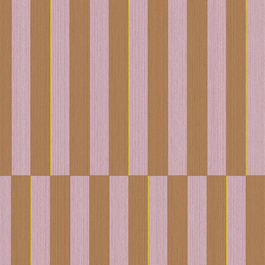 Hnědo-fialová pruhovaná retro tapeta na zeď - Tapety Yara
