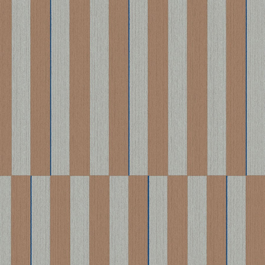 Tapety Yara - Modro-hnědá pruhovaná retro tapeta na zeď Modro-hnědá pruhovaná retro tapeta na zeď - Tapety Yara